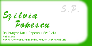 szilvia popescu business card